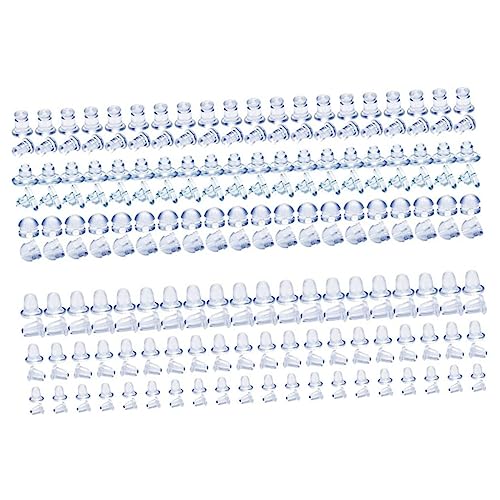 HOMSFOU 1 Schachtel Earring Backs Silikon Formen Antirutsch Ohrstecker Verschlüsse für Erwachsene Set Hypoallergen für DIY Schmuckgestaltung von HOMSFOU