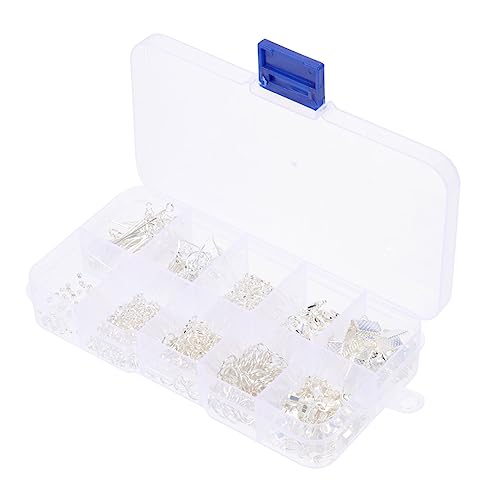 HOMSFOU 1 Schachtel Earring Supplies Silber Box für Diy Ohrringe Ohrhaken und Bastelzubehör für Schmuckherstellung Sicher und Handlich für Kreative Projekte von HOMSFOU