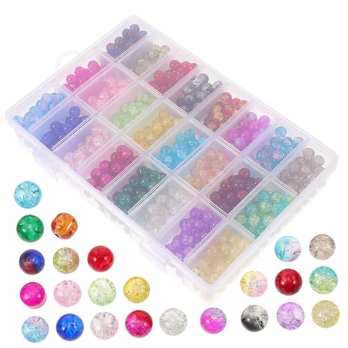 HOMSFOU 1 Schachtel Glasperlen für Schmuckherstellung Diy Bastelperlen Verschiedenen Farben für Armbänder und Kreative Projekte Leicht und Bruchsicher HOMSFOU 1 Schachtel Glasperlen für Schmuckherstellung Diy Bastelperlen Verschiedenen Farben für Armbänder und Kreative Projekte Leicht und Bruchsicher von HOMSFOU