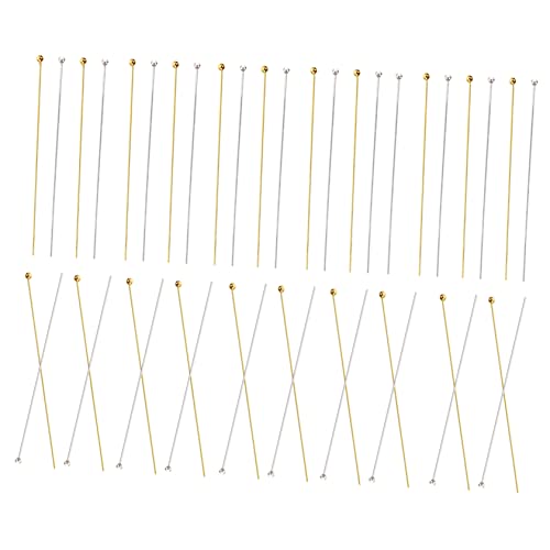HOMSFOU 1 Schachtel Kopfstifte für DIY Schmuckherstellung Set mit Runden Köpfen für Ohrringe und Bastelprojekte Metallperlen Zubehör für Kreative Bastelideen von HOMSFOU