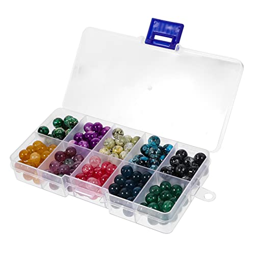 HOMSFOU 1 Schachtel Kristallglasperlen Farben Diy Schmuckperlen für Armbänder Langlebige und Hautfreundliche Bastelperlen für Kreative Bastelprojekte und Dekoration von HOMSFOU