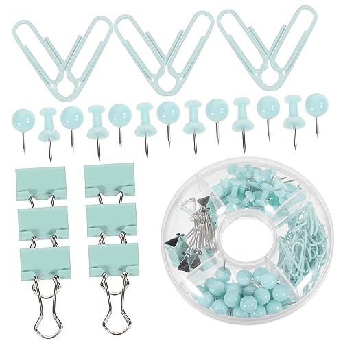 HOMSFOU 1 Schachtel Multifunktionales Büroklammer Set Teiliges Set mit Bunten Binder Clips Langen Klammern und Heftklammern für Büro Schule oder Zuhause von HOMSFOU