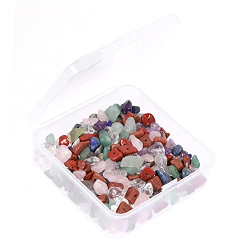 HOMSFOU 1 Schachtel Unregelmäßige Naturstein Perlen Diy Schmuckzubehör für Armbänder Ohrringe und Hochwertige Crushed Stone Beads für Kreative Bastelprojekte von HOMSFOU