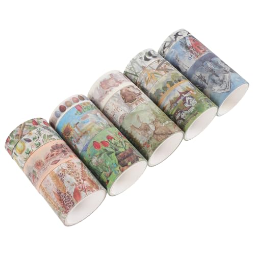 HOMSFOU 1 Schachtel Vintage Washi Tape Set Dekoratives Klebeband für Diy Scrapbooking Handaccount und Kreative Projekte Einfach zu Verwenden Klare Muster Teiliges Set in Verschiedenen HOMSFOU 1 Schachtel Vintage Washi Tape Set Dekoratives Klebeband für Diy Scrapbooking Handaccount und Kreative Projekte Einfach zu Verwenden Klare Muster Teiliges Set in Verschiedenen von HOMSFOU