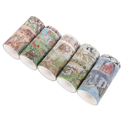 HOMSFOU 1 Schachtel Vintage Washi Tape Teiliges Diy Klebeband für Scrapbooking Journaling und Basteln Dekoratives Klebeband mit Floralen Mustern für Projekte und von HOMSFOU