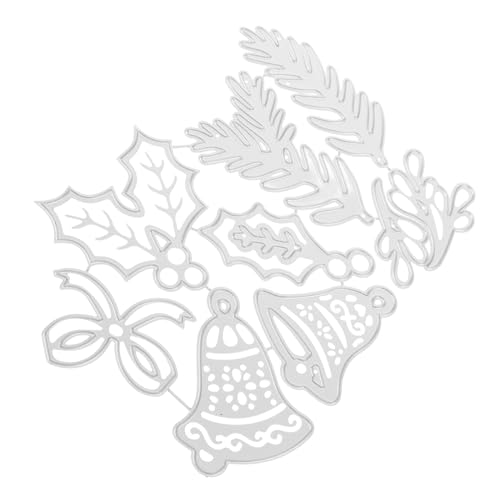 HOMSFOU 1 Set Bastelbedarf Glocken Stanzformen Schablone Blattkarte Stanzen Blätter Herstellen Dekorative Stanzform Dekorative Muster Stanzformen Gestanzt Silber Hochkohlenstoffstahl von HOMSFOU