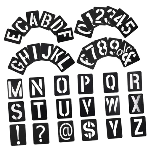 HOMSFOU 1 Set Kunststoff Lineal Vorlage Zahlen Alphabet Buchstaben Schablonen Riesige Schablonen Buchstaben Schablone Große Schablonen Und Vorlagen Zum Malen Von Buchstaben Basteln von HOMSFOU