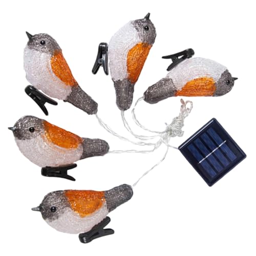 HOMSFOU 1 Satz Saite Solar-vogel-lichter Türdekoration Lichterketten Im Freien Girlandendekor Draussen Outdoor-dekor Hochzeitsdekoration Solar-vogellichterkette Der Vogel Plastik Led von HOMSFOU