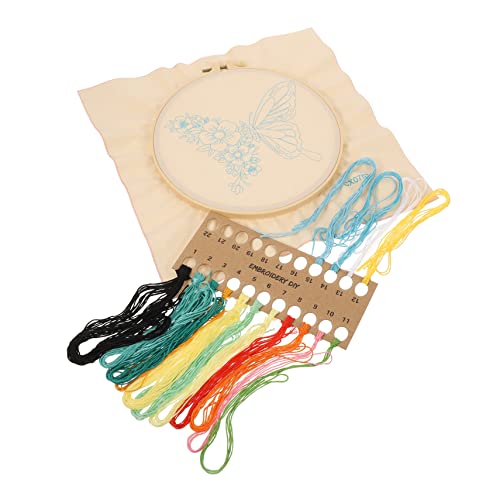 HOMSFOU 1 Set Stickmaterialpaket Nähsets Stichhandwerk Stickset Erwachsene Floss Anfängerbedarf Handgemachte Stickerei Polyester von HOMSFOU