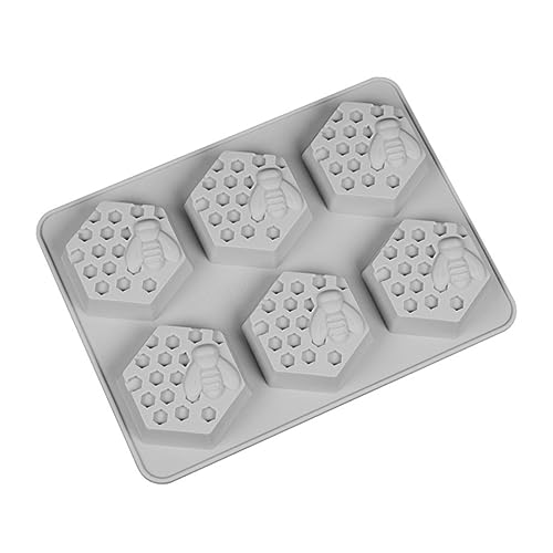 HOMSFOU 1 Stück Bienenwaben Silikonform für DIY Seifenherstellung und Eiswürfel Wiederverwendbare Silikonform in Zufälligen Farben für Kreative Backprojekte und Zufällige Zufällige Farbe von HOMSFOU