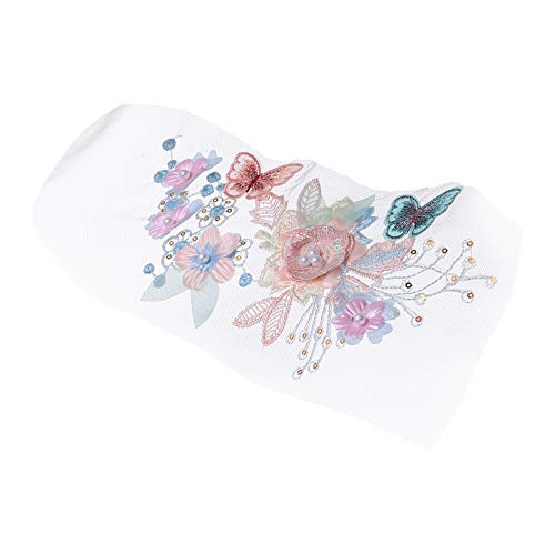 HOMSFOU 1 Stück Blumenstoff Patch Handgemachte Applikation für DIY Kleidung Dekorative Stoffverzierung Geeignet für Cheongsam und Formelle Kleider Leicht und von HOMSFOU