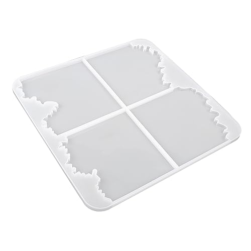 HOMSFOU 1 Stück Diy Silikonform für Unregelmäßige Wellenmuster Epoxidharz Gießform für Untersetzer und Tassenmatten für Heimdekoration Transparentes Silikon von HOMSFOU