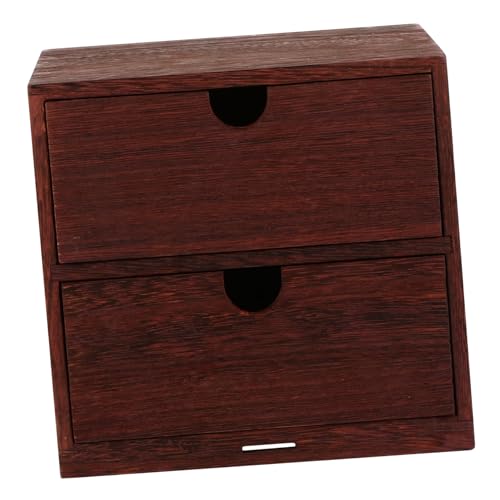 HOMSFOU 1 Stück Packung Aufbewahrungsbox aus Massivholz einzel Schublade Tablett rustikal beenden Und kommode deko Desktop-Speicher-Organizer Büroorganisator hölzern Coffee von HOMSFOU