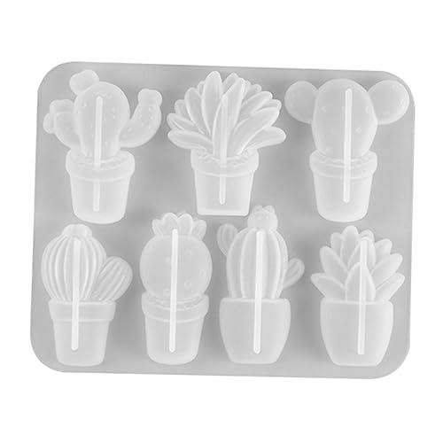 HOMSFOU 1 Stück Silikon Kaktus Gießform für Epoxidharz Diy Resin Craft Mold für Dekorationen für Garten Blumentöpfe und Mehr Vielseitig Einsetzbar von HOMSFOU