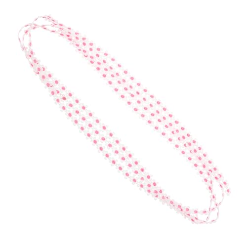 HOMSFOU 1 Stück Stickzubehör trimmen gemustert Blumenband Spitzenband Baumwolle Stickerei dekorativer Bandbesatz Bänder zum Basteln Blumen-DIY-Band besticktes Zierband Polyestergarn Rosig von HOMSFOU