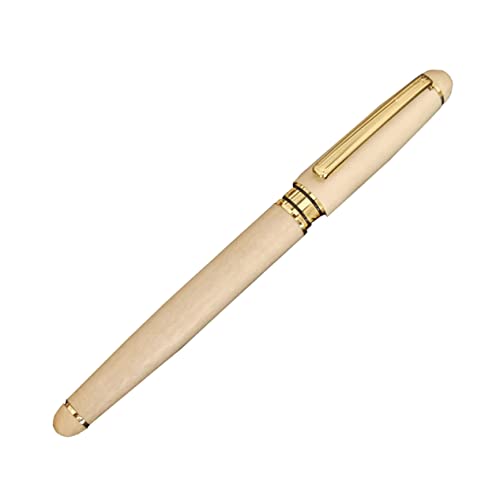 HOMSFOU 1 Stück Stylischer Holz Füllfederhalter aus Natürlichem Ahorn für Bürobedarf für Unterschriften Kalligraphie und Kreatives Schreiben Ergonomisches Design für Angenehmes Schreiben von HOMSFOU