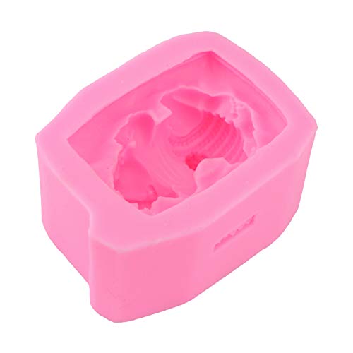 HOMSFOU 1 Stück Süßer Silikon Kuchenform Lebensmittelecht Diy Backform für Desserts für Kekse Pudding und Einzigartige Dekorationen Rosa von HOMSFOU