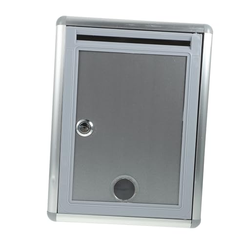 HOMSFOU 1 Stück Wandmontierte Aluminiumlegierung Vorschlagsbox mit Schloss Sicherheitsbriefkasten zur Informationssammlung für Zuhause Freien von HOMSFOU