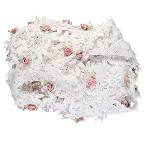 HOMSFOU 1 Stück Yards Elegantes Spitzenband mit Blumenmuster Dekoratives Diy Band für Hochzeitskleider Home Decor und Bastelbedarf HOMSFOU 1 Stück Yards Elegantes Spitzenband mit Blumenmuster Dekoratives Diy Band für Hochzeitskleider Home Decor und Bastelbedarf von HOMSFOU