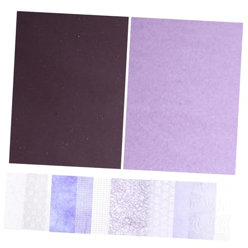 HOMSFOU 10 Blatt Handgeschöpftes Texturpapier für Scrapbooking Dekoratives Bastelpapier für Tagebuch Handbuch und DIY Projekte Verschiedene Muster zur Auswahl von HOMSFOU