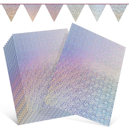 HOMSFOU 10 Blatt Kartenbasteln Origami Glänzend Schillernd Scrapbooking Buntes Papier Pastell Schimmernd Dekorativ Farbiges Glitzerpapier Bastelbedarf Schweres Papier von HOMSFOU