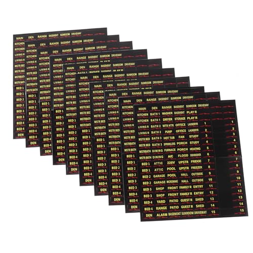 HOMSFOU 10 Blatt Leistungsschalter -Tags Aufkleber Breaker Abdeckung Etiketten für Leistungsschalter Etikett für Schalttafel Etiketten für Schalttafeln Papier von HOMSFOU