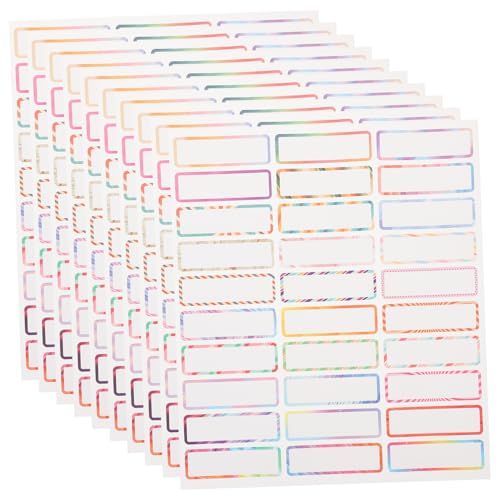 HOMSFOU 10 Blatt Namensaufkleber Etiketten Stichworte Namensschild der Kindertagesstätte leer Aufkleber-Namensschilder für Schule Aufkleber-Tags Sortieraufkleber Vinyl-Aufkleber HOMSFOU 10 Blatt Namensaufkleber Etiketten Stichworte Namensschild der Kindertagesstätte leer Aufkleber-Namensschilder für Schule Aufkleber-Tags Sortieraufkleber Vinyl-Aufkleber von HOMSFOU