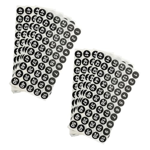 HOMSFOU 10 Blatt Nummernaufkleber Aufkleber mit Kreisnummer Aufkleber mit der Ticketnummer Schule DIY Pompons Eisenaufkleber Aufkleber mit Seriennummer Papier von HOMSFOU
