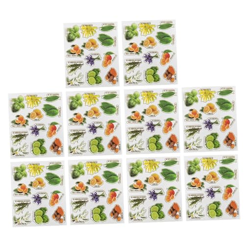 HOMSFOU 10 Blatt Selbstklebende Etiketten für Ätherische Öle und Parfümflaschen zur Beschriftung von Glasflaschen Aromatherapie und Diy Projekten Leicht Abziehbar für Organisation HOMSFOU 10 Blatt Selbstklebende Etiketten für Ätherische Öle und Parfümflaschen zur Beschriftung von Glasflaschen Aromatherapie und Diy Projekten Leicht Abziehbar für Organisation von HOMSFOU