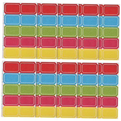 HOMSFOU 10 Blatt Selbstklebende Farbige Etiketten Vielseitige Preisschilder und Namensaufkleber für Zuhause und Schule für Klassifizierung und Organisation HOMSFOU 10 Blatt Selbstklebende Farbige Etiketten Vielseitige Preisschilder und Namensaufkleber für Zuhause und Schule für Klassifizierung und Organisation von HOMSFOU