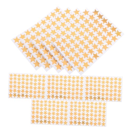 HOMSFOU 10 Blatt Sternaufkleber Selbstklebende Glitzersterne für Belohnung für Diy Bastelarbeiten Kinderbelohnungen und Dekoration Langlebige und Sichere Belohnungssticker von HOMSFOU
