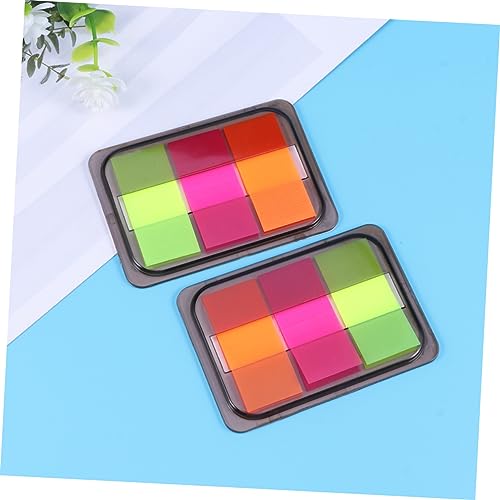HOMSFOU 10 Packungen Bunte Pet Page Marker Haftnotizen Abziehbare Selbstklebende Notizzettel mit Leuchtenden Farben Beschreibbar und Vielseitig Einsetzbar für Büro Schule und Zuhause von HOMSFOU