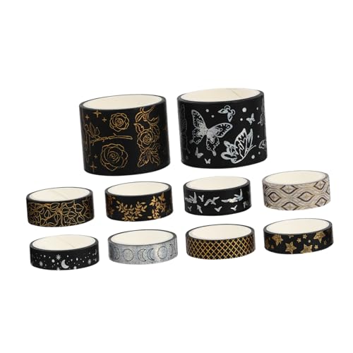 HOMSFOU 10 Rollen Dekorative Washi Tapes Künstlerisches Klebeband für Diy Projekte Scrapbooking Planer und Bastelarbeiten für Kreative Einladungen und Dekorationen von HOMSFOU