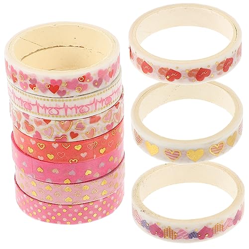HOMSFOU 10 Rollen Diy Washi Tape mit Herzmotiv für Valentinstag Dekorative Klebebänder für Scrapbooking Bastelprojekte und Planer Teiliges HOMSFOU 10 Rollen Diy Washi Tape mit Herzmotiv für Valentinstag Dekorative Klebebänder für Scrapbooking Bastelprojekte und Planer Teiliges von HOMSFOU