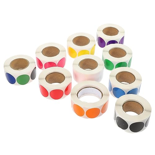 HOMSFOU 10 Rollen Farbige Punktaufkleber Selbstklebende Runde Etiketten zur Farbkodierung Gemischte Farben Aufkleber Rolle für Einfache Organisation und Beschriftung HOMSFOU 10 Rollen Farbige Punktaufkleber Selbstklebende Runde Etiketten zur Farbkodierung Gemischte Farben Aufkleber Rolle für Einfache Organisation und Beschriftung von HOMSFOU