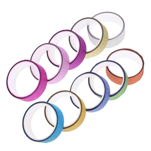 HOMSFOU 10 Rollen Glitzeband Klebeband Scrapbooking -Vorräte Aufkleber Glitzerband einzigartige Washi-Tapes Scrapbook-DIY-Klebebänder Washi-Tapes basteln Washi Tape Papier HOMSFOU 10 Rollen Glitzeband Klebeband Scrapbooking -Vorräte Aufkleber Glitzerband einzigartige Washi-Tapes Scrapbook-DIY-Klebebänder Washi-Tapes basteln Washi Tape Papier von HOMSFOU