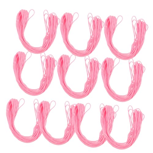 HOMSFOU 10 Rollen Handgewebter Baumwollfaden Stickgarn Garnfaden Baumwollstickgarn Freundschaftsarmbänder Nadel Und Nähgarnstränge Sticktwist Rosa HOMSFOU 10 Rollen Handgewebter Baumwollfaden Stickgarn Garnfaden Baumwollstickgarn Freundschaftsarmbänder Nadel Und Nähgarnstränge Sticktwist Rosa von HOMSFOU