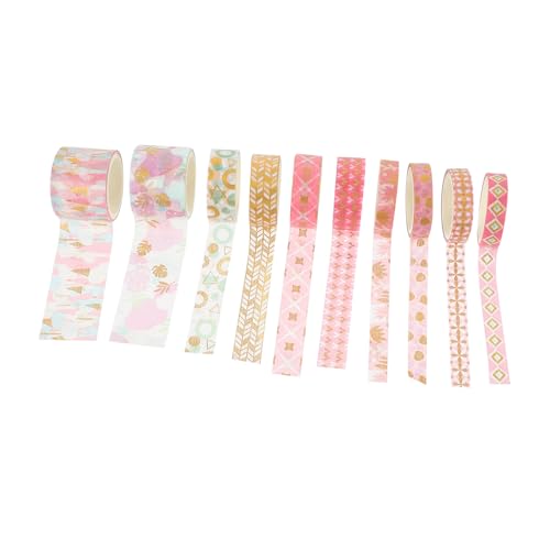 HOMSFOU 10 Rollen Washi-Tape Aufkleber dekorativ Bastelbänder Party Planer Sammelalbum liefert Farben Washi -Bänder Washi-Klebeband DIY-Bänder Schrottband tagebuch DIY tapes Flüsterpapier von HOMSFOU