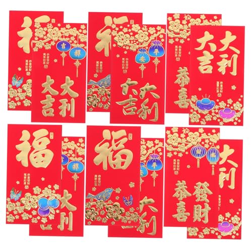 HOMSFOU 10 Roter Umschlag Mit Cartoon-schlange Alle Tasche Umschläge Party Geld Pakete Und Frühling Mond- Vorabend Chinesischer Roter Umschlag Papier von HOMSFOU
