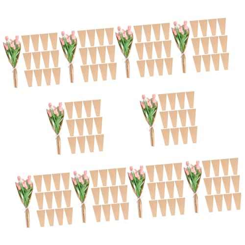 HOMSFOU 10 Sätze Blumenverpackungsbeutel Blumenstrauß Ärmel Straußtaschen Für Blumen Einzelrosen-verpackungsbeutel Dasselbe Blumenbeutel Für Blumenstrauß Blumen- Khaki Papier 50 Stück * 10 von HOMSFOU