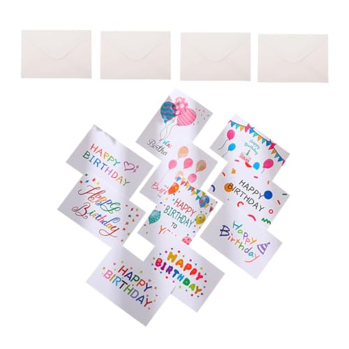 HOMSFOU 10 Satz Begrüßungskartenumschlagset dankeskarte einladungskarten Geburtstagskarte mit elegantem Design geburtstagsgeschenke klappkarte Hochzeitskarte Geburtstagskarten leer Papier von HOMSFOU