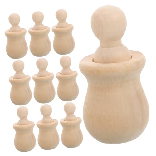 HOMSFOU 10 Satz Unfertige Holz Puppen zum Bemalen Diy Malfigur für Bastelprojekte Fördert die Fantasie und Feinmotorik von Kindern Holzfigur für Spiel und Dekoration HOMSFOU 10 Satz Unfertige Holz Puppen zum Bemalen Diy Malfigur für Bastelprojekte Fördert die Fantasie und Feinmotorik von Kindern Holzfigur für Spiel und Dekoration von HOMSFOU