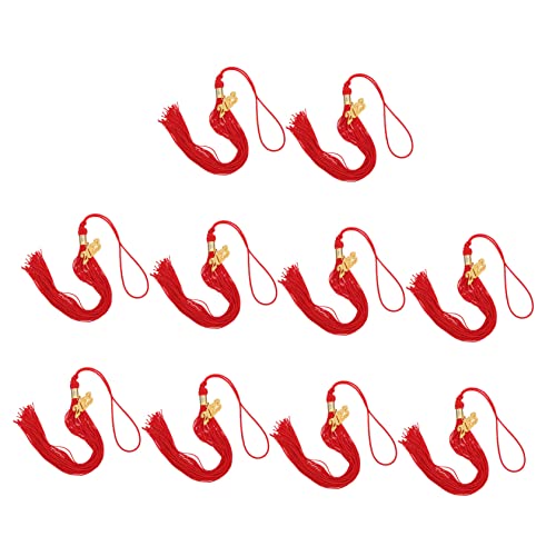 HOMSFOU 10 Stück Abschluss -quasten -dekoration 2023 Quastenseil 2022 Quastenanhänger Abschlusskappe Red Quasten Abschlusssaison Grad Quaste Dekorationen Lang Rot Polyester HOMSFOU 10 Stück Abschluss -quasten -dekoration 2023 Quastenseil 2022 Quastenanhänger Abschlusskappe Red Quasten Abschlusssaison Grad Quaste Dekorationen Lang Rot Polyester von HOMSFOU