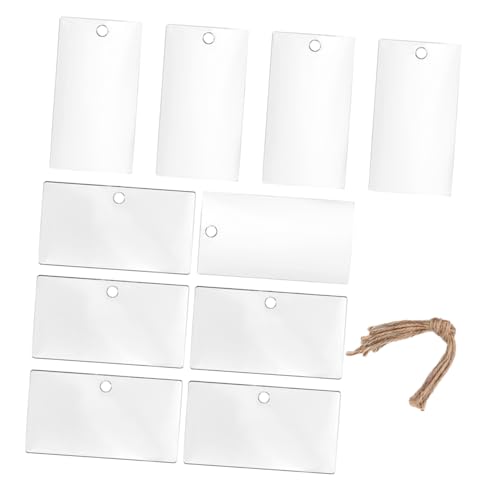 HOMSFOU 10 Stück Acryl-etikett Hängeetiketten Für Körbe Hängend Beschreibbares Etikett Kleine Leere Etiketten Hanging -tags Kleine Tags Organisationsetikett Klare Tags Hanfseil Transparent HOMSFOU 10 Stück Acryl-etikett Hängeetiketten Für Körbe Hängend Beschreibbares Etikett Kleine Leere Etiketten Hanging -tags Kleine Tags Organisationsetikett Klare Tags Hanfseil Transparent von HOMSFOU