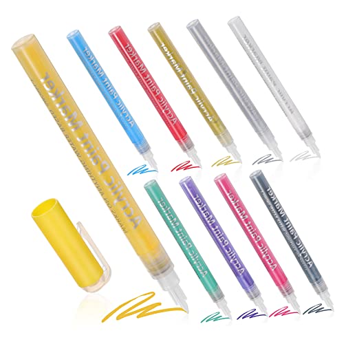 HOMSFOU 10 Stück Acrylfarben Marker Set Pack Multifunktionale Stifte für Nail Art Fotoalben DIY Bastelprojekte Bunte Acrylmalstifte für Kreative Anwendungen HOMSFOU 10 Stück Acrylfarben Marker Set Pack Multifunktionale Stifte für Nail Art Fotoalben DIY Bastelprojekte Bunte Acrylmalstifte für Kreative Anwendungen von HOMSFOU