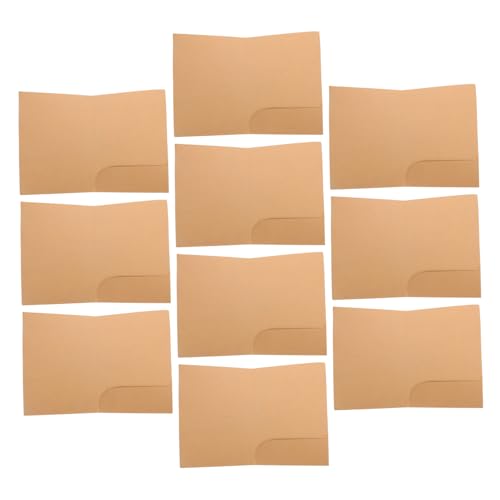 HOMSFOU 10 Stück Aktenhalter Einzeltasche für Aktenordner erweiterbarer Ordner für Dokumente erweiterbare Taschenordner Dokumentenumschlag Präsentationsmappen Kraftpapier von HOMSFOU