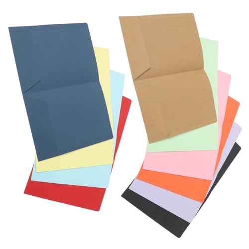 HOMSFOU 10 Stück Aktenordner Süße Ordner Für Die Schule Dokumentordner Zwei-taschen-ordner Dateiordner-organizer Ordner Mit Brads Notizbuchteiler Mit Taschen Papier von HOMSFOU