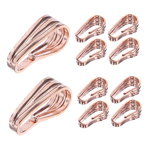 HOMSFOU 10 Stück Anhänger -Hauptzubehör Anhänger für die Schmuckherstellung Reiz Anhängerverbinder für Halskette Schmuckverschluss Stecker 925 Silber Rose Gold HOMSFOU 10 Stück Anhänger -Hauptzubehör Anhänger für die Schmuckherstellung Reiz Anhängerverbinder für Halskette Schmuckverschluss Stecker 925 Silber Rose Gold von HOMSFOU