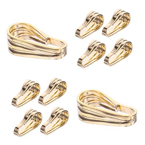 HOMSFOU 10 Stück Anhänger -Hauptzubehör Schlüssel Anhänger für die Schmuckherstellung Schließe Oval Halskettenverbinder selber machen Halskettenanhänger 925 Silber Golden HOMSFOU 10 Stück Anhänger -Hauptzubehör Schlüssel Anhänger für die Schmuckherstellung Schließe Oval Halskettenverbinder selber machen Halskettenanhänger 925 Silber Golden von HOMSFOU