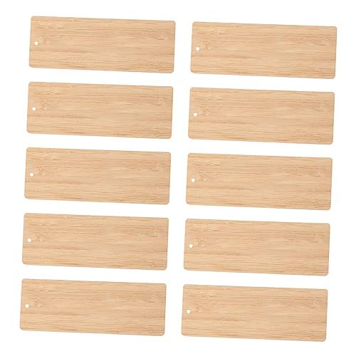 HOMSFOU 10 Stück Bamboo Bookmark Teiliges Blanko Diy Lesezeichen aus Bambus für Bastelprojekte Geschenketiketten und Dekorationen von HOMSFOU